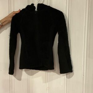 Black Women's Zip-Front Fleece Jacket